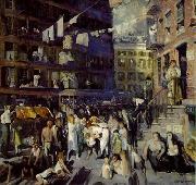 George Wesley Bellows Cliff Dwellers , 1913, oil on canvas. Los Angeles County Museum of Art France oil painting artist
